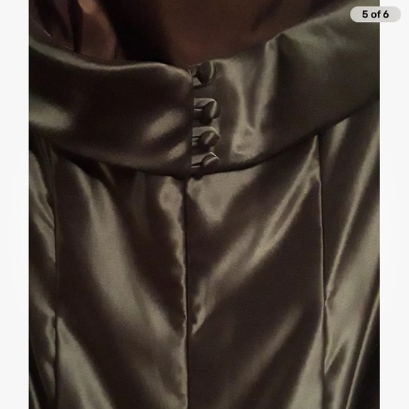 Scott Mcclintock Long Satin Strapless Dress Gown Size 14 - Picture 5 of 6